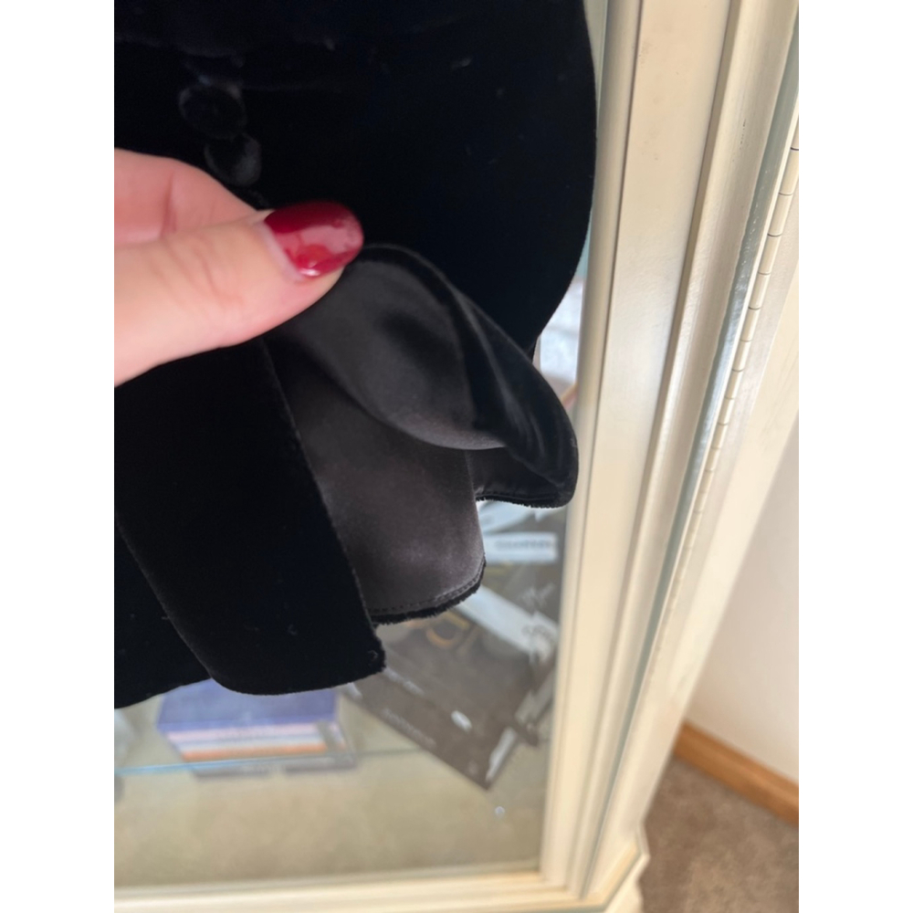 NWT Saint Laurent Black Velvet Mini Dress S - Picture 10 of 15